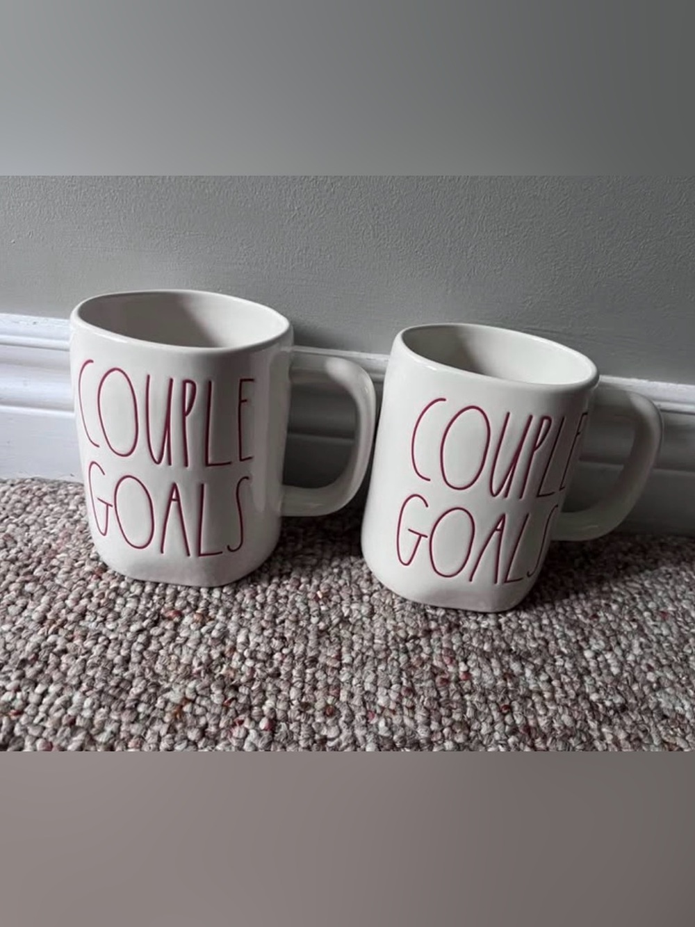 Rae Dunn Couple Goals Mugs Set of 2